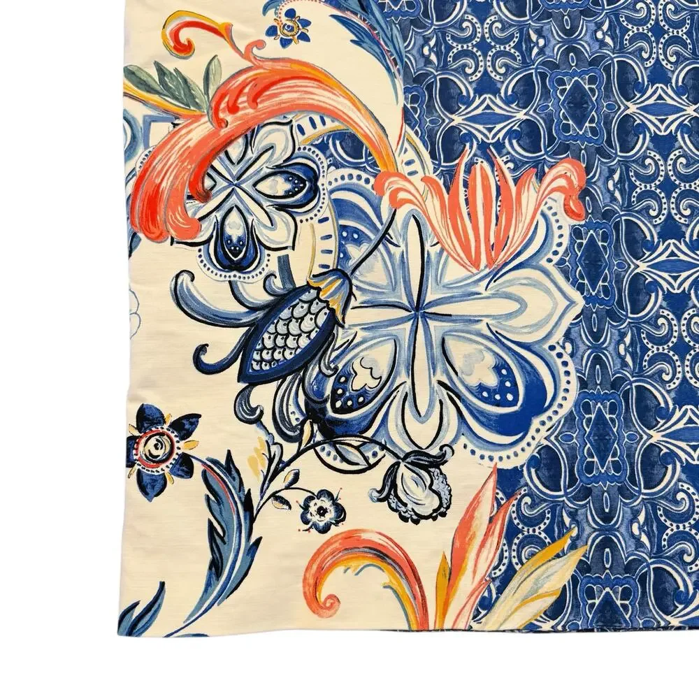 ANTHRO moulinette Souers Women’s blue pattern straight skirt Size 6
